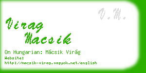 virag macsik business card